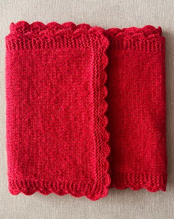 Szalik DONNA - Czerwony - handmade, cisza kolektyw