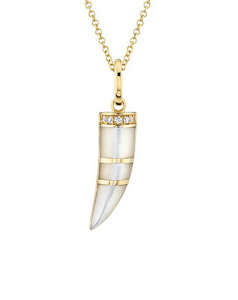Naszyjnik kieł masa perłowa 925 pozłacane, Coccola JEWELLERY