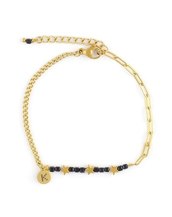 Baby Bestseller! Bransoletka z gwiazdkami - czarny Spinel, Kulka Bransoletki