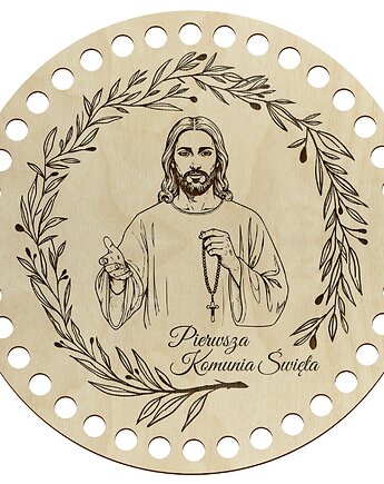 Baza Spód Koszyka na Pieczywo OKRĄG 20cm KOMUNIA do Szydełkowania Sznurka, smxdsgn