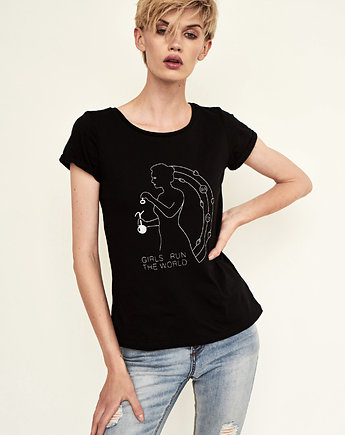 Femi-Shirt "Girls Run the World" Czarny, UADO
