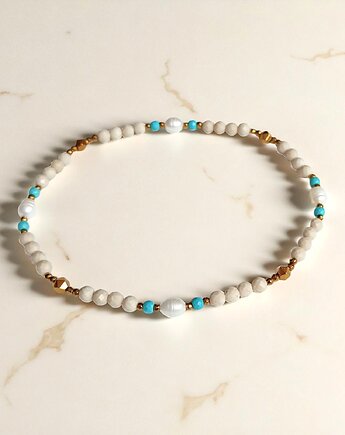 NA NOGĘ : perły, kamień rzeczny, magnezyt, hematyt, kaktusia