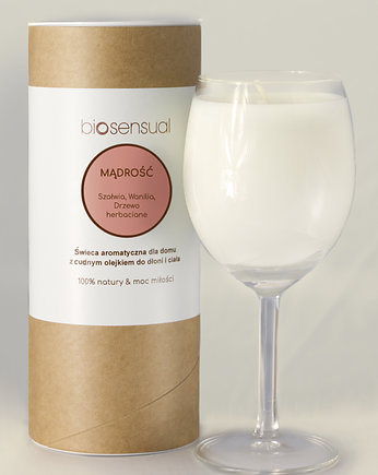 Świeca do masażu i aromaterapii MĄDROŚĆ 200g KIELICH, Biosensual