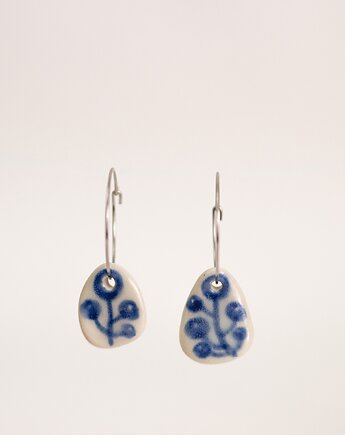 Kolczyki ceramiczne blue plant, Vaczor