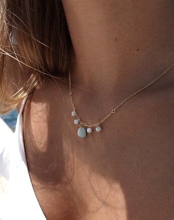 Srebrny naszyjnik  angelit TAJEMNICA, ATdiament