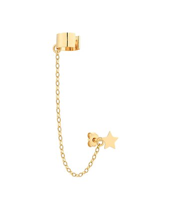 Złota nausznica z łańcuszkiem i gwiazdką, SOTHO