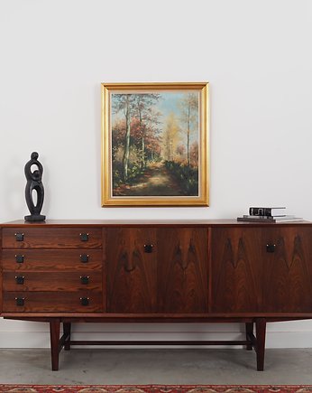 Obraz Leśna droga, skandynawski design, lata 70, Przetwory design
