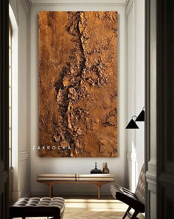 Duży obraz strukturalny do salonu 80x160cm, art and texture