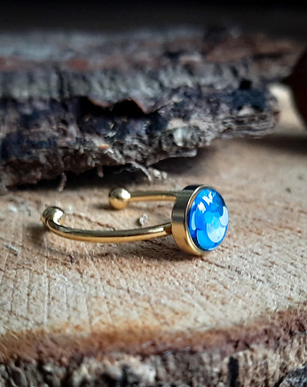 Mikro pierścionek z brokatem, Figa handmade accessories