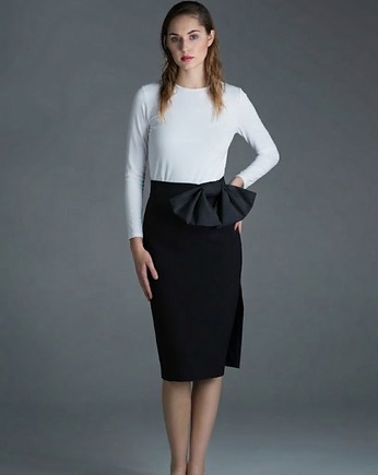 Ołówkowa spódnica z kokardą, Ola Melcer