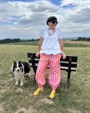 Balloon pants w paski p/r, Glucka
