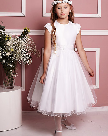 Biała tiulowa sukienka dla dziewczynki Delfina, AL DA