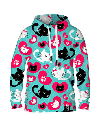 Damska Bluza z kapturem DR.CROW Heart Kitty, DrCrow