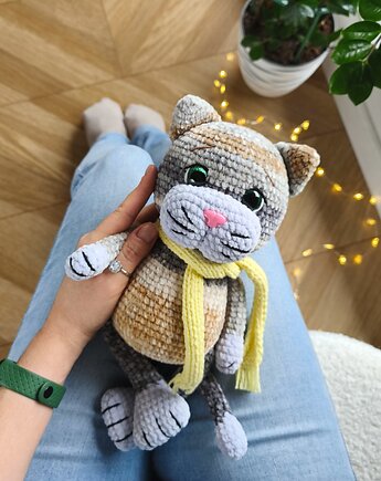 Kolorowy kotek pluszowy, Unikatowy kotek na prezent, EcoToysByNastya