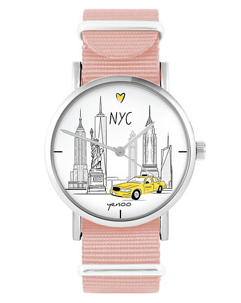 Zegarek - New York - brzoskwiniowy róż, yenoo