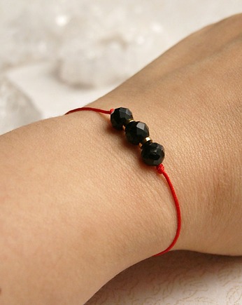 OCHRONNA bransoletka - czarny turmalin - basic glam, kaktusia