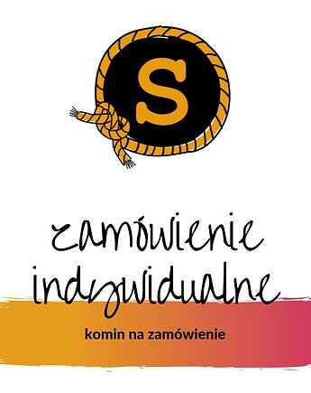 Na ZAMÓWIENIE  komin CRAZYCOLOR  wrzosowisko, sploteka