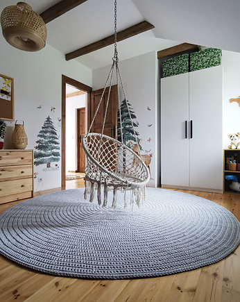 Okrągły dywan pleciony ze sznurka, e.mi.lenka