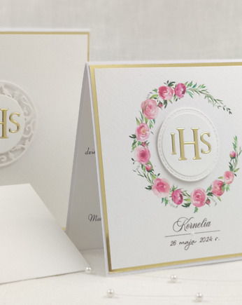 Kartka na komunię z pudełkiem i kopertą, 15D, Anna Art and Crafts