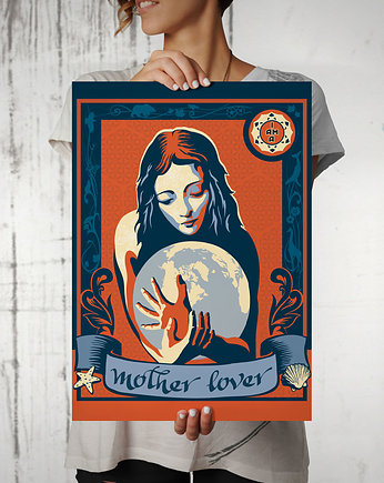 Mother Lover - plakat giclee art print, minimalmill