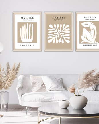 Zestaw 3 plakatów Cappuccino Matisse style, Well Done Shop