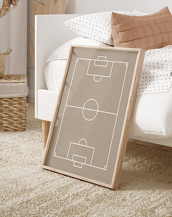 Plakat dla dzieci Beige Soccer Field, Humpty Dumpty Room Decoration