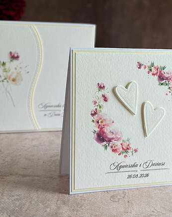 Kartka z okazji ślubu w pudełku  Personalizacja, WP 34, Anna Art and Crafts