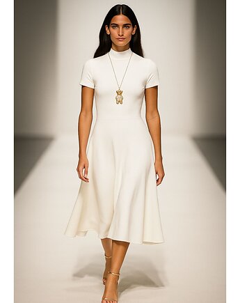 Sukienka ecru YY300050, YULIYA BABICH