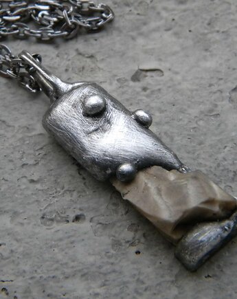 Krzemień pasiasty   - naszyjnik, Beata Trotter