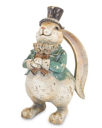 Dekoracja - korpulentny królik 22x13x12 cm DŁUGOUCHy, MIA home