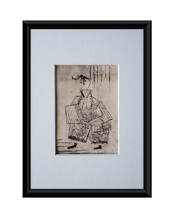 Oryginał - Grafika w oprawie passe-partout 13x18 cm, Gosia Sendlewska