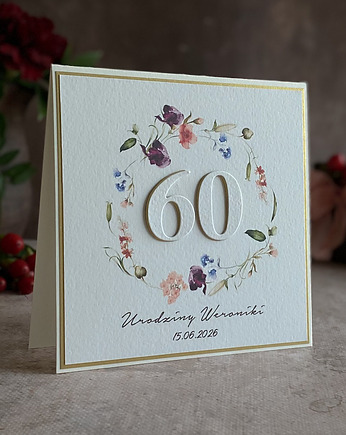 Prezent na 60 urodziny - personalizowana kartka na pieniądze, BH 70A, Anna Art and Crafts