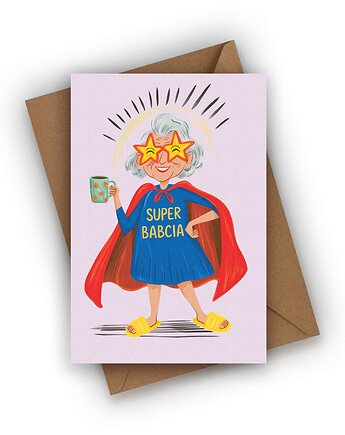 Kartka na Dzień Babci- Super Babcia, Czarna Owca Karteczki