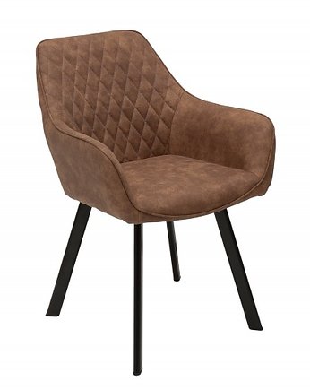 Krzesło z podłokietnikami Napoli brązowe 84cm, Home Design