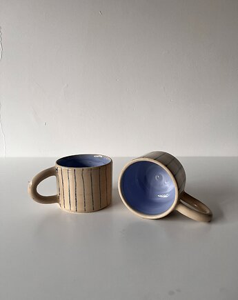 Kubek Paski Kratka 250-300 ml, jeju ceramika