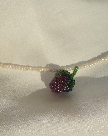 Naszyjnik - lampone bordeaux II, LIMONI E FIORI