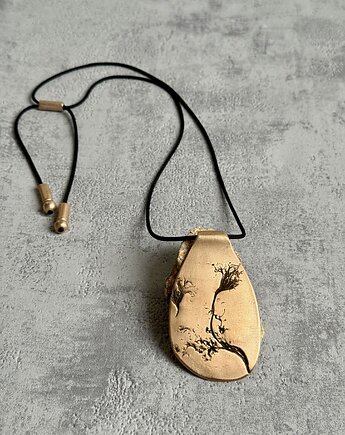 Wisior z brązu - odcisk dzikiej marchwi, Metalova Magia