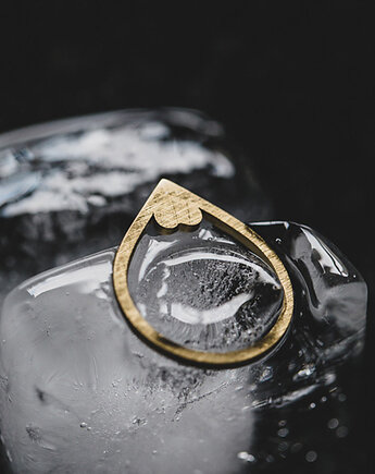 Pierścionek Serce IV Złocony, Marta jewelry