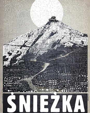 Poster Śnieżka (R. Kaja) 98x68 cm w ramie, PAKOWANIE PREZENTÓW - prezenty diy