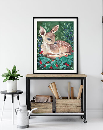 Baby Deer ilustracja drukowana, muamua design
