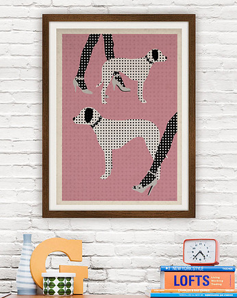 Dalmatyńczki - plakat 50x70 cm fine art, minimalmill
