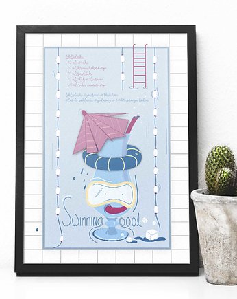 Swimming pool - plakat A3/B2, Justyna Mioduszewska