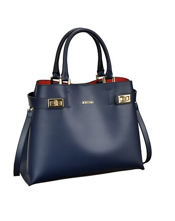 Torba skórzana Shopper -  granatowy   (7143), BOSCCOLO