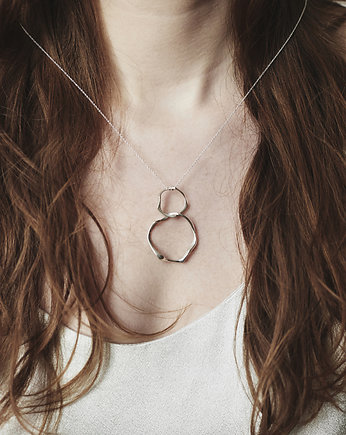WAVES Circle / silver necklace, OKAZJE - Prezent na Imieniny