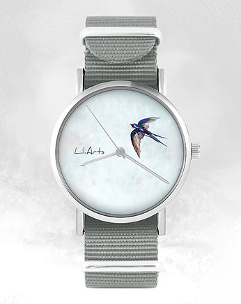 Zegarek - Jaskółka - szary, nylonowy, yenoo