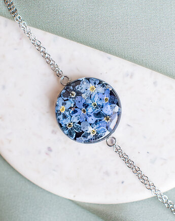 Bransoletka z niezapominajkami, nature gift