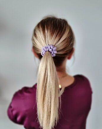 Gumka jedwabna, scrunchie, frotka sweet lavender MINI, Capillum