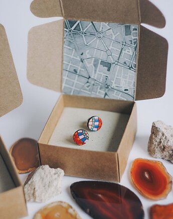 Małe kolczyki sztyfty z mozaiką, Pracownia Wieczorek