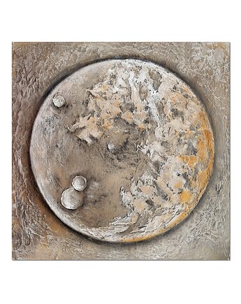 Moonrise, obraz do salonu, abstrakcja na płótnie księżyc, Galeriai