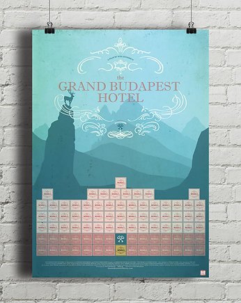 Plakat The Grand Budapest Hotel , minimalmill